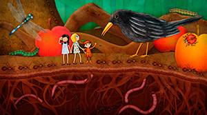 Mimi a líza - záhrada